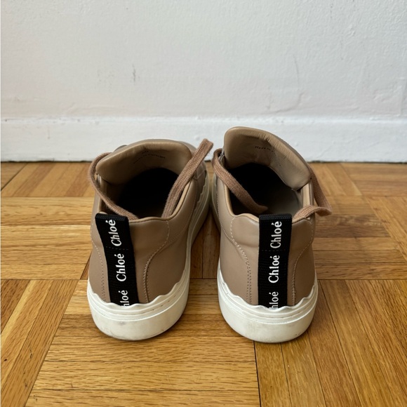 Chloe Scallop Sneakers in Beige - Picture 4 of 7